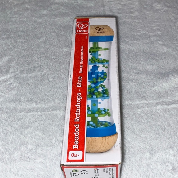 Hape International Baby Beaded Raindrops Blue Soothing Rain Sounds 0-6mBrand New - Picture 11 of 16